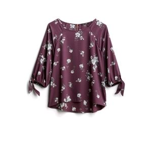NWT- Laurie Tie Sleeve Blouse